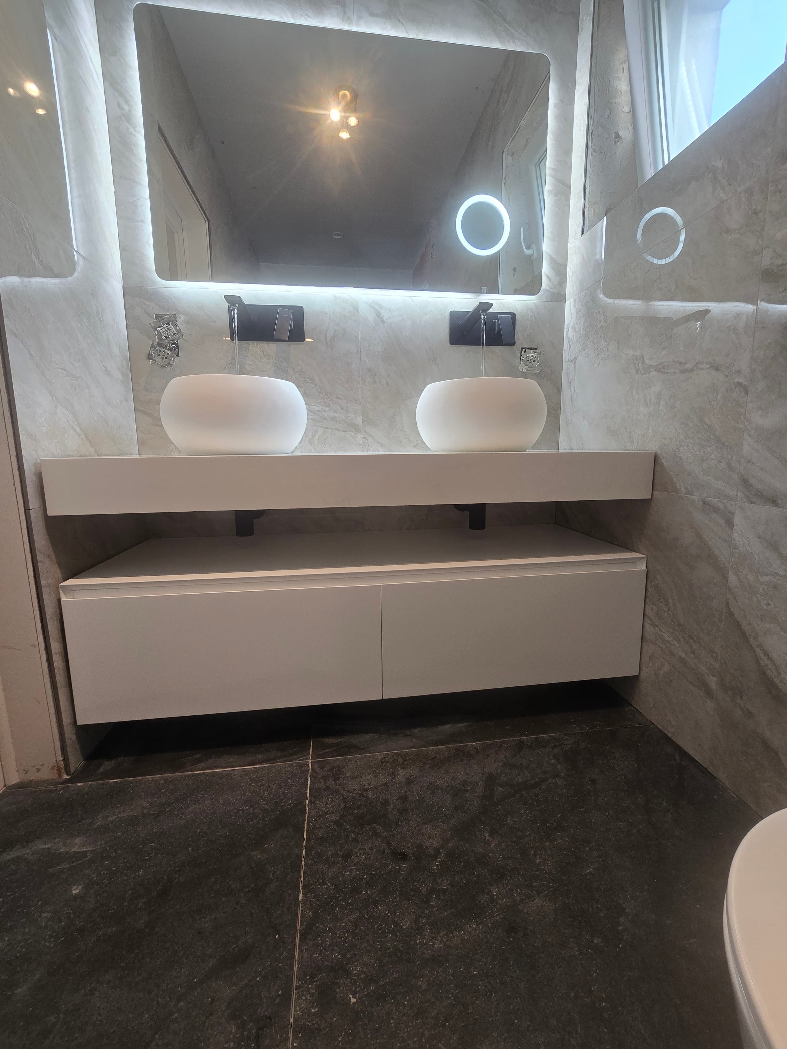 Double vasque miroirs LED Bruxelles